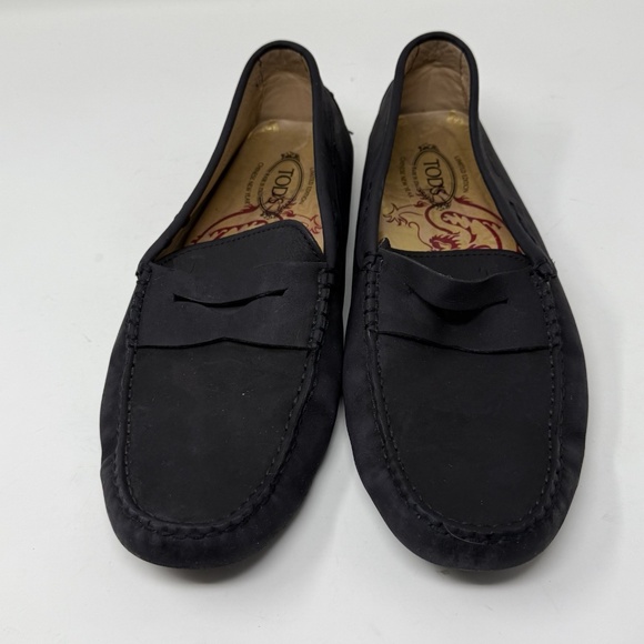 Tod\'s Gommino Driving Shoes Suede Men Black Luxury Loafer Slip On Sz 9 Limited main image 9